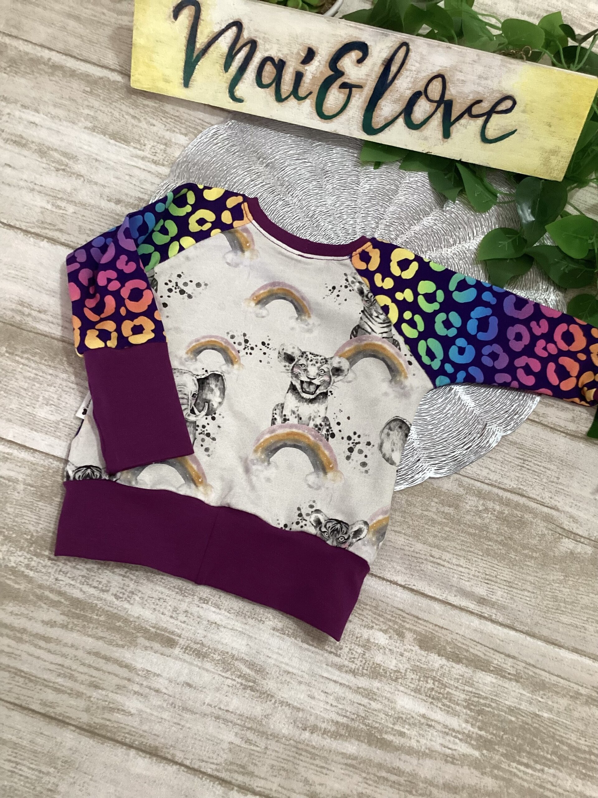 Sudadera 3/12 meses. French terry. Animales y animal print multicolor. - 3