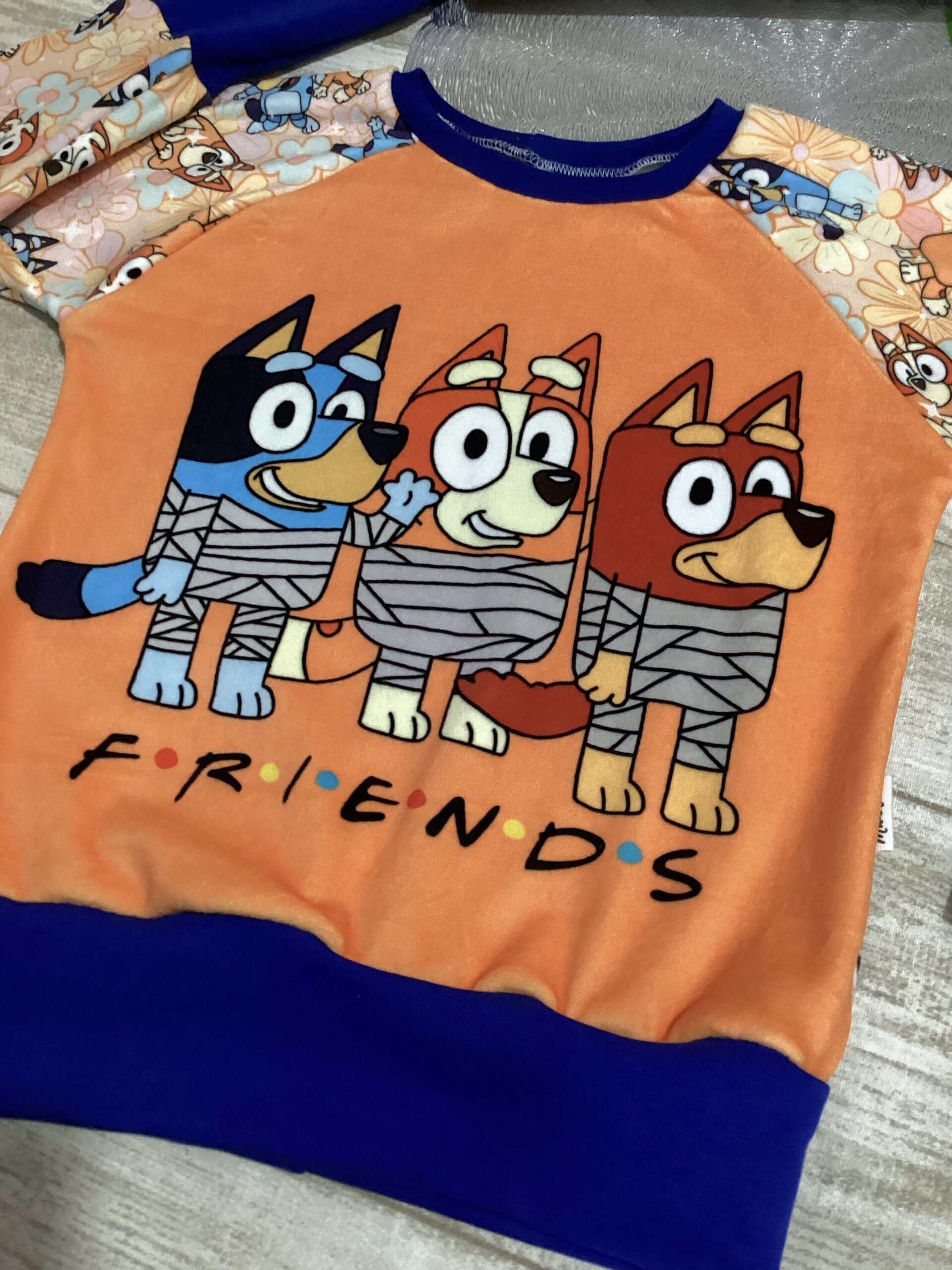 Sudadera evolutiva 3/6 años. Fluffiest. Bluey y Bingo. Flores. - 4