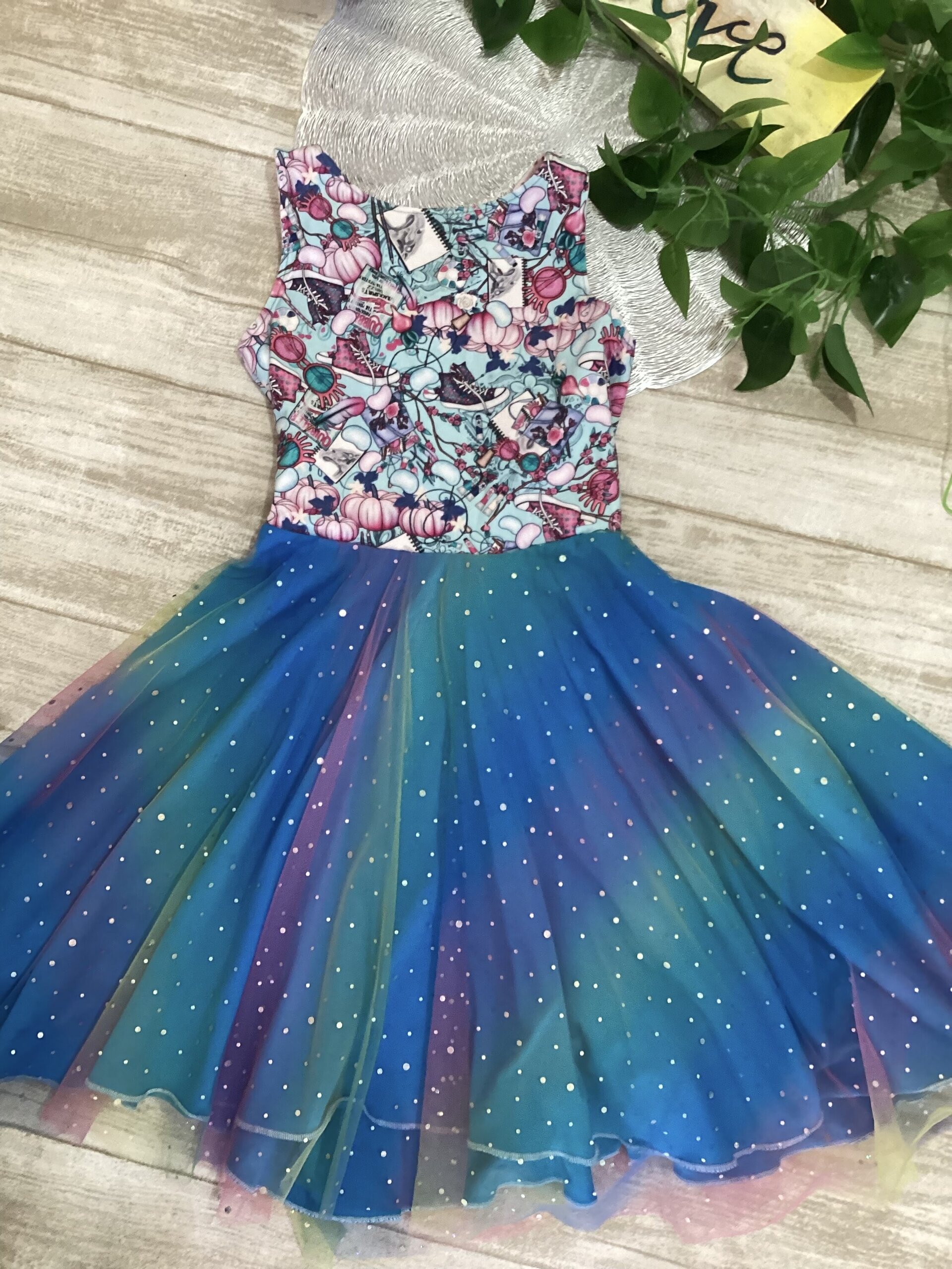 Vestido evolutivo con lazo. 6/9 años. Luna lovegood. Harry potter. Tul multicolo - 2