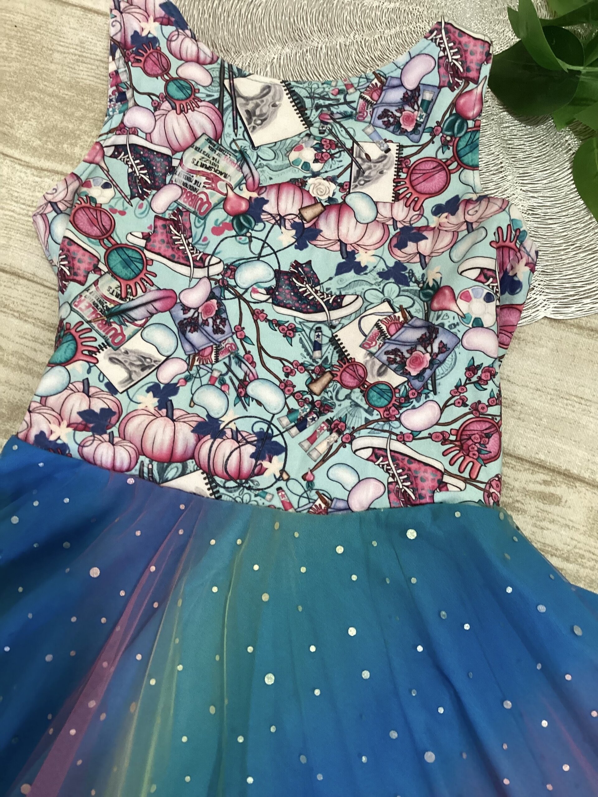 Vestido evolutivo con lazo. 6/9 años. Luna lovegood. Harry potter. Tul multicolo - 4