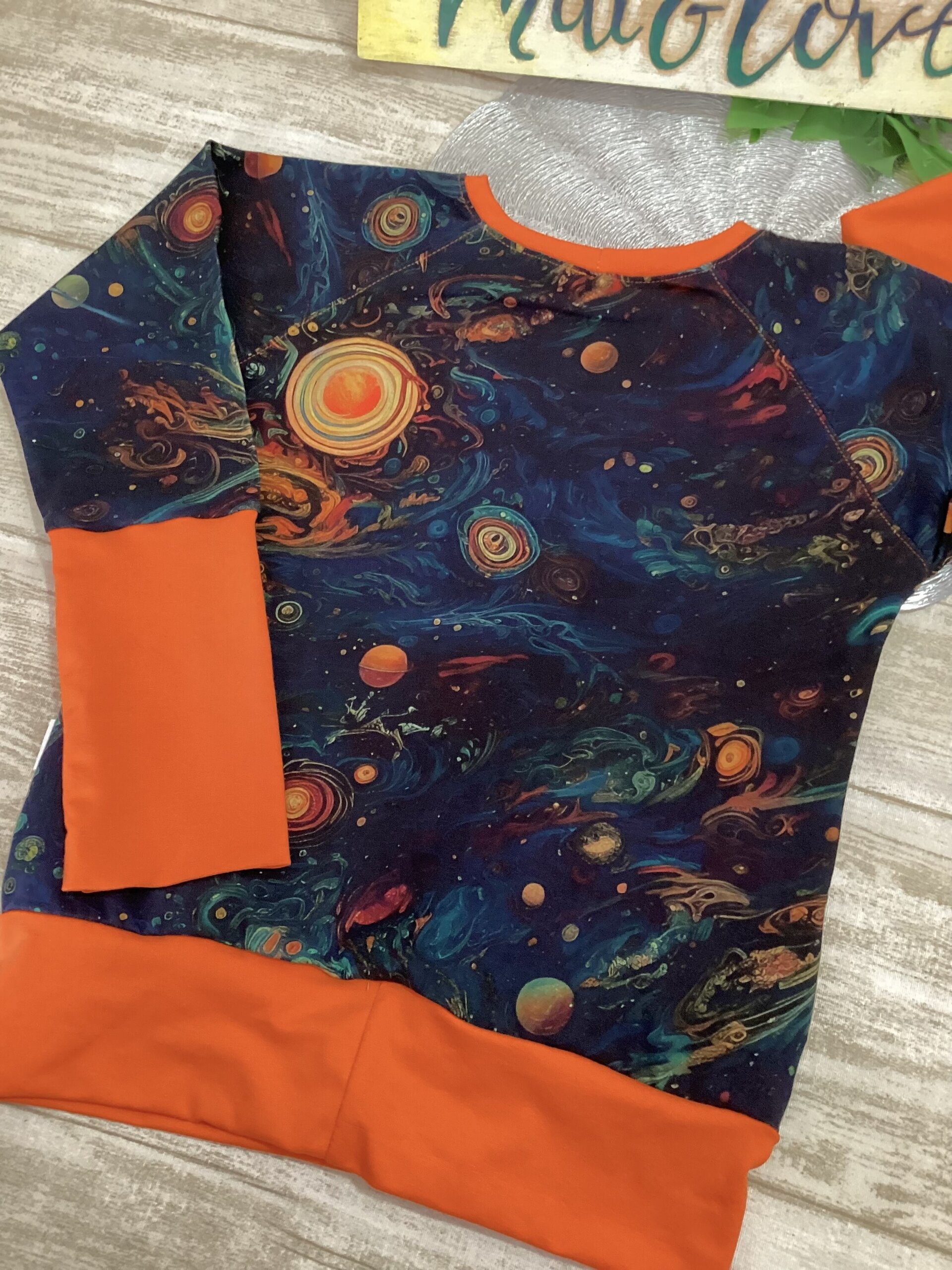 Sudadera 6/9 años. French terry. Universo. Estrellas. Nebulosa - 3